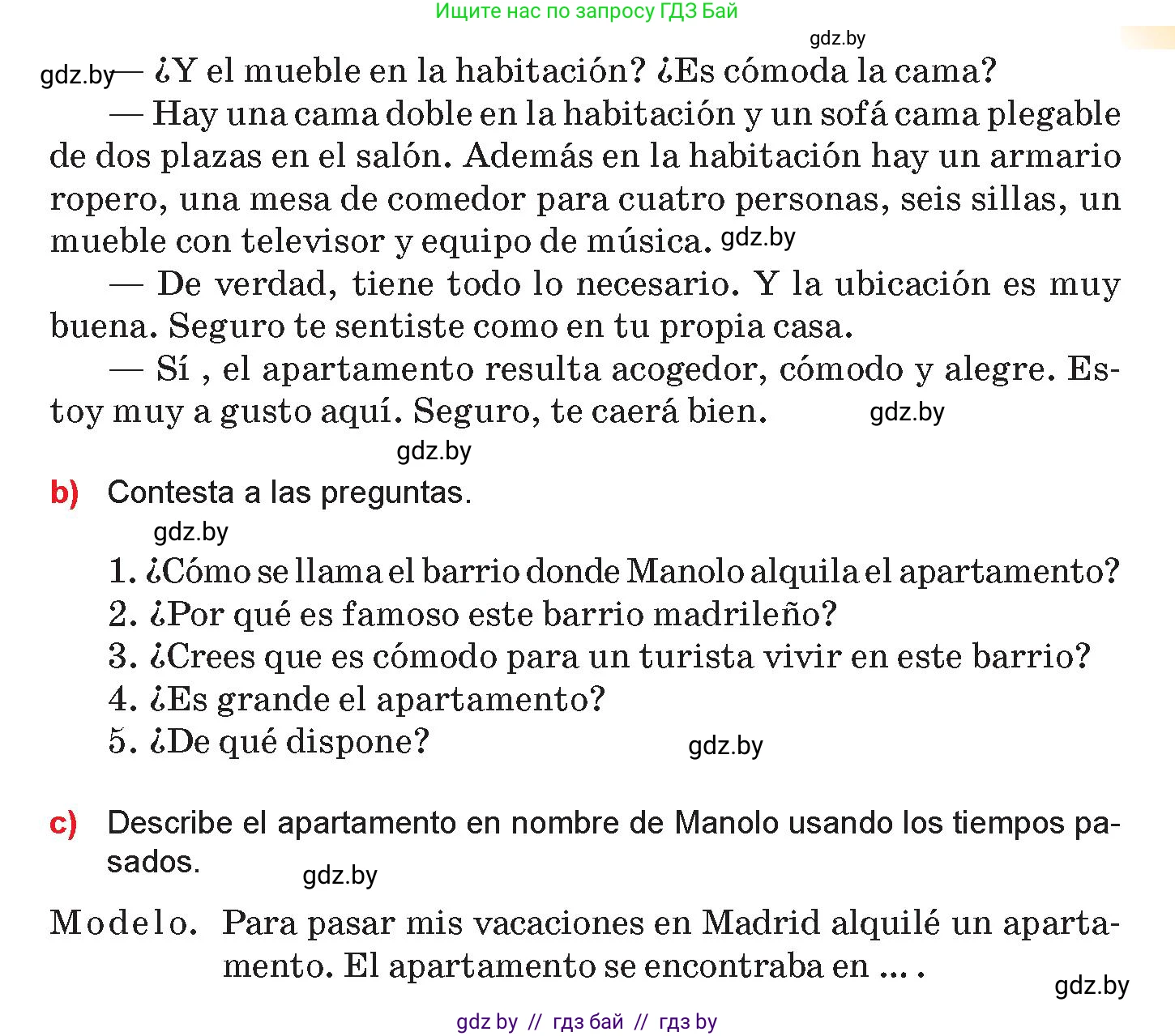 Испанский язык, 10 класс Учебник, авторы: Цыбулева Татьяна Эдуардовна, Пушкина Ольга Александровна, Карпиевич Галина Константиновна, издательство Издательский центр БГУ, Минск, 2019, оранжевого цвета, страница 56, номер 8, Условие (продолжение 2)