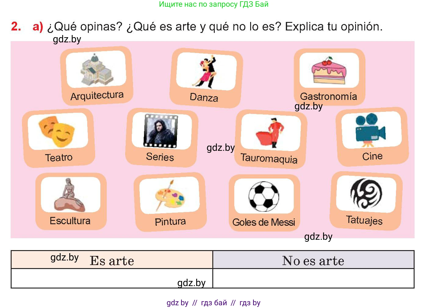 Испанский язык, 10 класс Учебник, авторы: Цыбулева Татьяна Эдуардовна, Пушкина Ольга Александровна, Карпиевич Галина Константиновна, издательство Издательский центр БГУ, Минск, 2019, оранжевого цвета, страница 76, номер 2, Условие