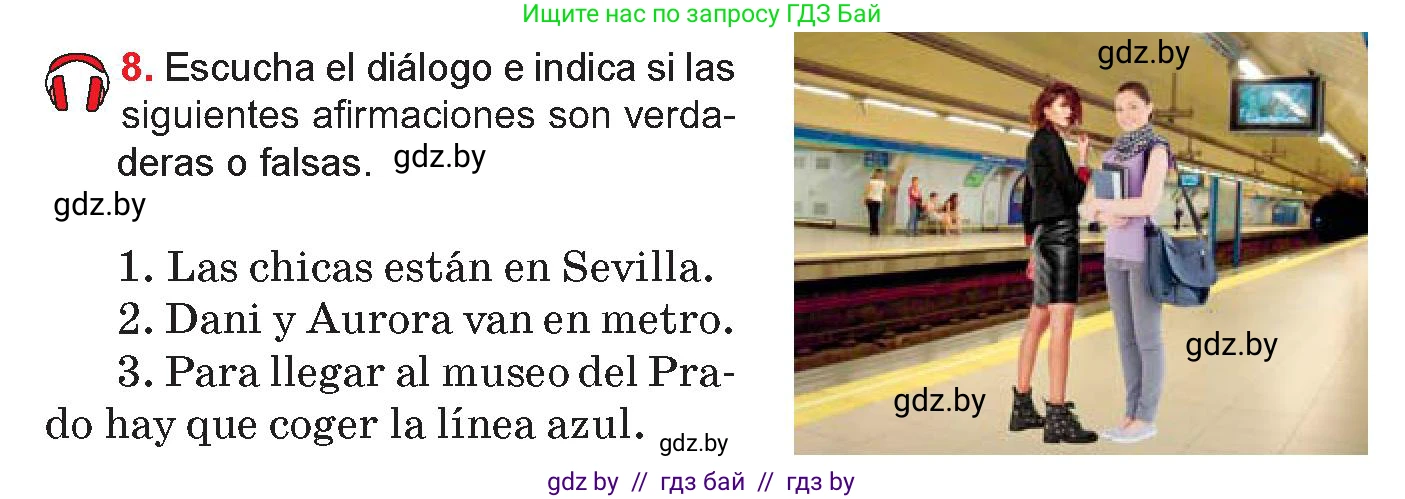 Испанский язык, 10 класс Учебник, авторы: Цыбулева Татьяна Эдуардовна, Пушкина Ольга Александровна, Карпиевич Галина Константиновна, издательство Издательский центр БГУ, Минск, 2019, оранжевого цвета, страница 81, номер 8, Условие