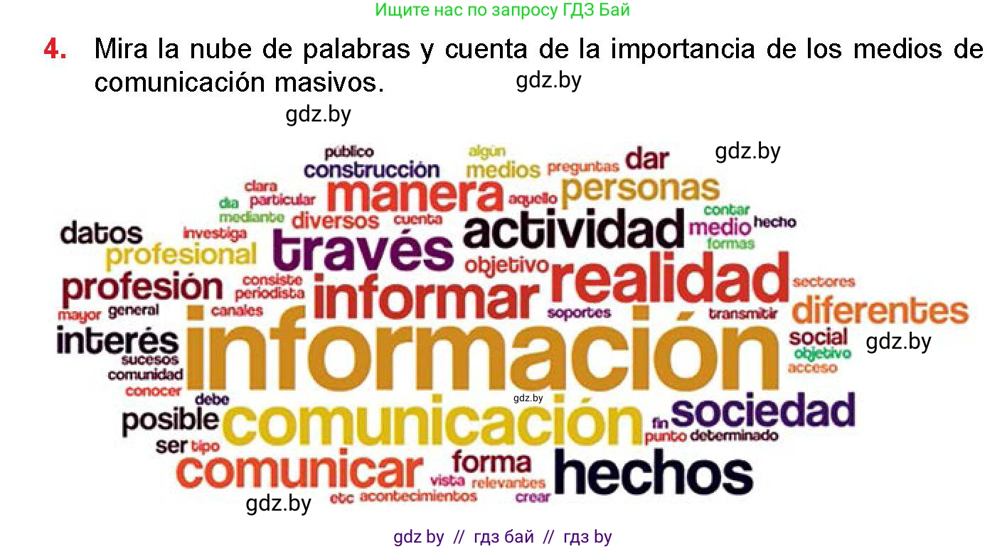 Испанский язык, 10 класс Учебник, авторы: Цыбулева Татьяна Эдуардовна, Пушкина Ольга Александровна, Карпиевич Галина Константиновна, издательство Издательский центр БГУ, Минск, 2019, оранжевого цвета, страница 113, номер 4, Условие