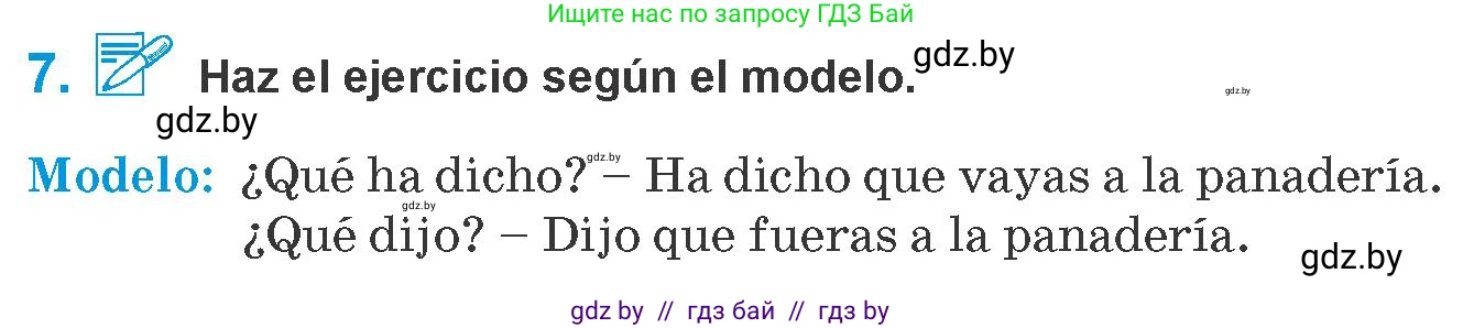 Испанский язык, 10 класс Учебник, авторы: Гриневич Елена Карловна, Янукенас Ольга Викторовна, издательство Вышэйшая школа, Минск, 2019, оранжевого цвета, страница 234, номер 7, Условие