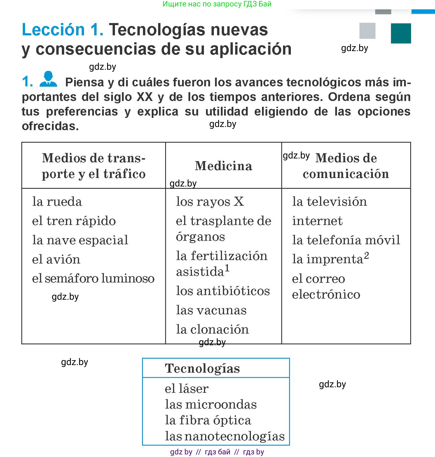 Испанский язык, 10 класс Учебник, авторы: Гриневич Елена Карловна, Янукенас Ольга Викторовна, издательство Вышэйшая школа, Минск, 2019, оранжевого цвета, страница 251, номер 1, Условие